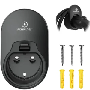 StromPuls EV Charging Cable Holder with Wall Socket/Holster